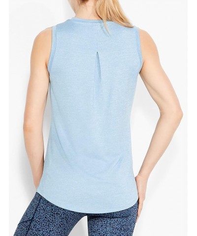 Women's Flowfit Pleat Back Tank Blue Mix $10.90 Tanks