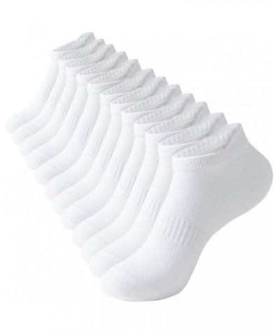 Womens Ankle Socks Athletic Running Low Cut Socks With Tab 6 Pairs White $7.94 Activewear