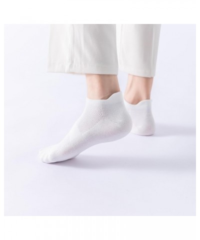 Womens Ankle Socks Athletic Running Low Cut Socks With Tab 6 Pairs White $7.94 Activewear