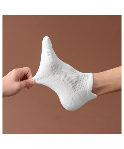 Womens Ankle Socks Athletic Running Low Cut Socks With Tab 6 Pairs White $7.94 Activewear