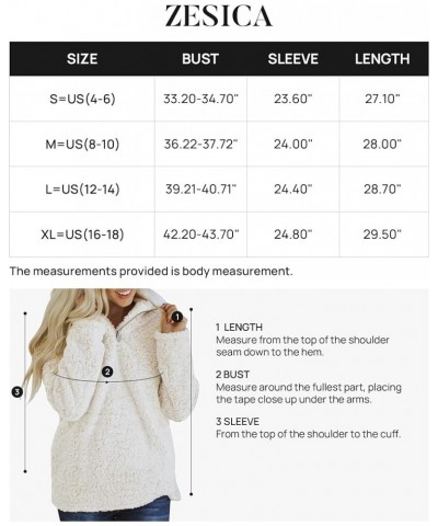 Women's Autumn Winter Long Sleeve Zipper Sherpa Fleece Sweatshirt Pullover Jacket Coat Solid White $30.08 Jackets