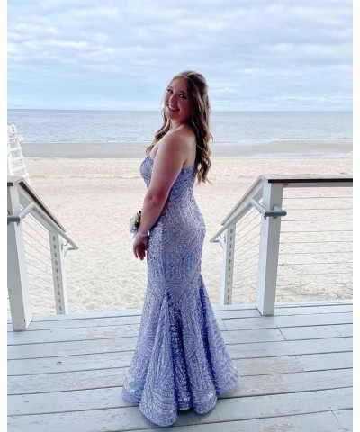 Sequin-Prom-Dresses-Women One Shoulder Mermaid Sparkly Long Evening Dress Orange $31.15 Dresses