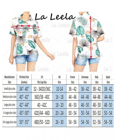 Hawaiian Shirts Womens Holidays Summer Short-Sleeve Colorful Blouses Button Down Tops Vacation Beach Shirt for Women Aloha, A...