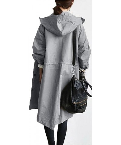 Trench Coat for Women 2023 Outwear Womens Elegant Windbreaker Wild Winter Women's Coat Long Coat Women Winter Coats Grey-i $2...