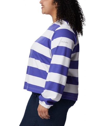 Women's Trek Seasonal Ft Graphic Crew Purple Lotus/Rugby Stripe $15.25 Jackets