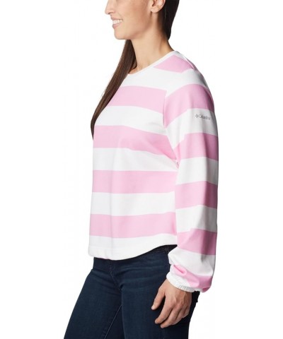 Women's Trek Seasonal Ft Graphic Crew Wild Rose/Rugby Stripe $19.72 Jackets