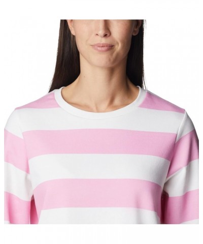 Women's Trek Seasonal Ft Graphic Crew Wild Rose/Rugby Stripe $19.72 Jackets