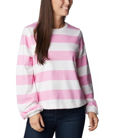 Women's Trek Seasonal Ft Graphic Crew Wild Rose/Rugby Stripe $19.72 Jackets