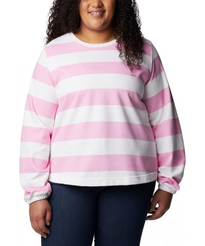 Women's Trek Seasonal Ft Graphic Crew Wild Rose/Rugby Stripe $19.72 Jackets