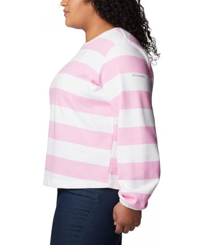 Women's Trek Seasonal Ft Graphic Crew Wild Rose/Rugby Stripe $19.72 Jackets