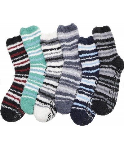 Womens Fuzzy Socks Fleece Fluffy Cabin Plush Warm Sleep Soft Cozy Winter Adult Socks Green Stripes(6 Pairs) $11.28 Socks