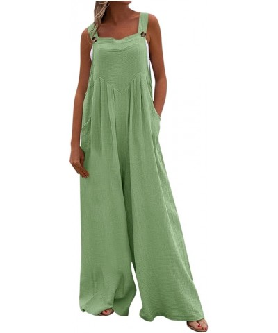 Rompers for Women Dressy, 2023 Summer Casual Wide Leg Jumpsuit Loose Fit Pants Pleated Lounge Overalls Outfits A-green $14.25...