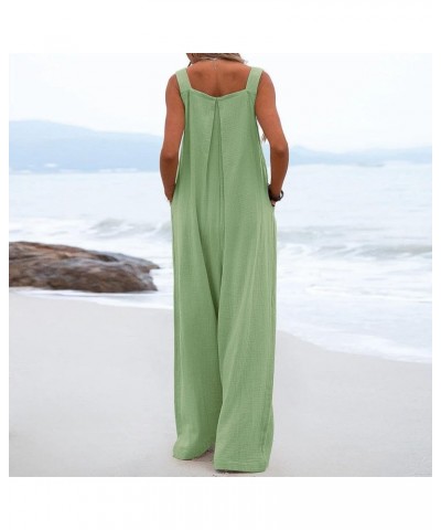 Rompers for Women Dressy, 2023 Summer Casual Wide Leg Jumpsuit Loose Fit Pants Pleated Lounge Overalls Outfits A-green $14.25...