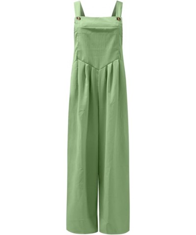 Rompers for Women Dressy, 2023 Summer Casual Wide Leg Jumpsuit Loose Fit Pants Pleated Lounge Overalls Outfits A-green $14.25...