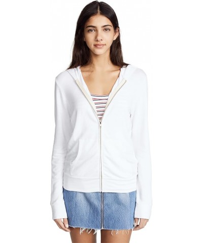 Women's Zip Up Hoodie White $46.26 Hoodies & Sweatshirts