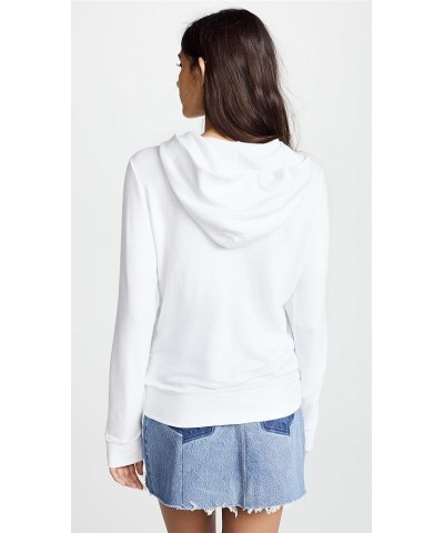 Women's Zip Up Hoodie White $46.26 Hoodies & Sweatshirts