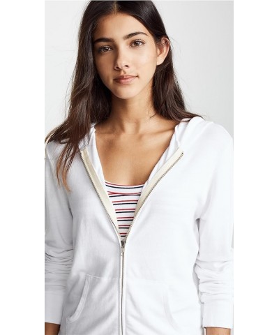 Women's Zip Up Hoodie White $46.26 Hoodies & Sweatshirts