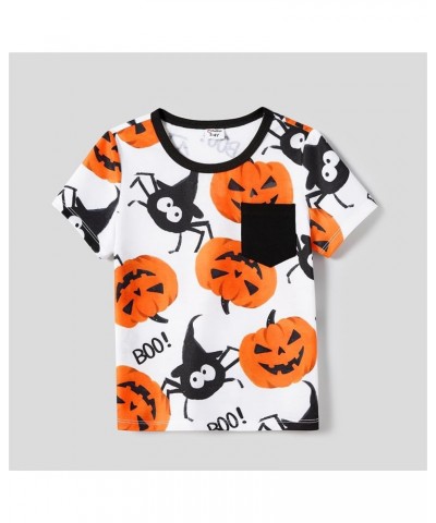 Family Matching Outfits Short Sleeve Belted Spliced Pattern Print Dresses and Casual T-Shirts Matching Sets Men Halloween $12...