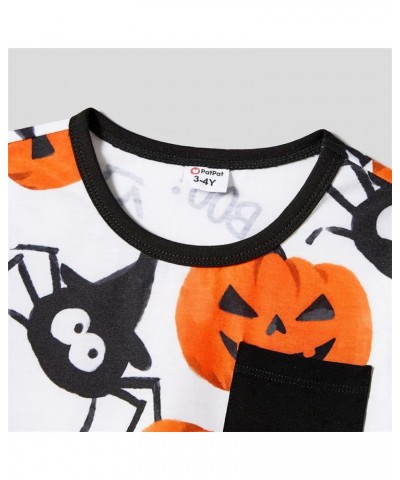 Family Matching Outfits Short Sleeve Belted Spliced Pattern Print Dresses and Casual T-Shirts Matching Sets Men Halloween $12...