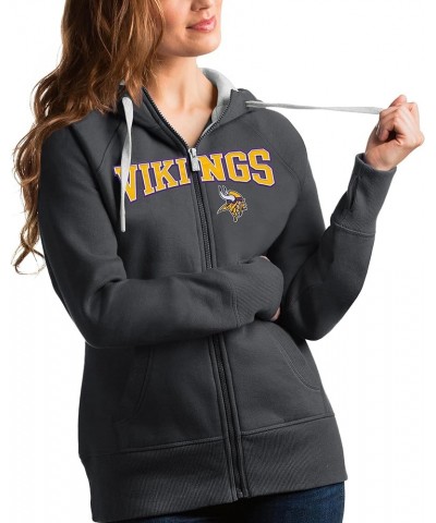 Women's Heathered NFL Wordmark Victory Full-Zip Hoodie Minnesota Vikings, Charcoal $43.70 Hoodies & Sweatshirts