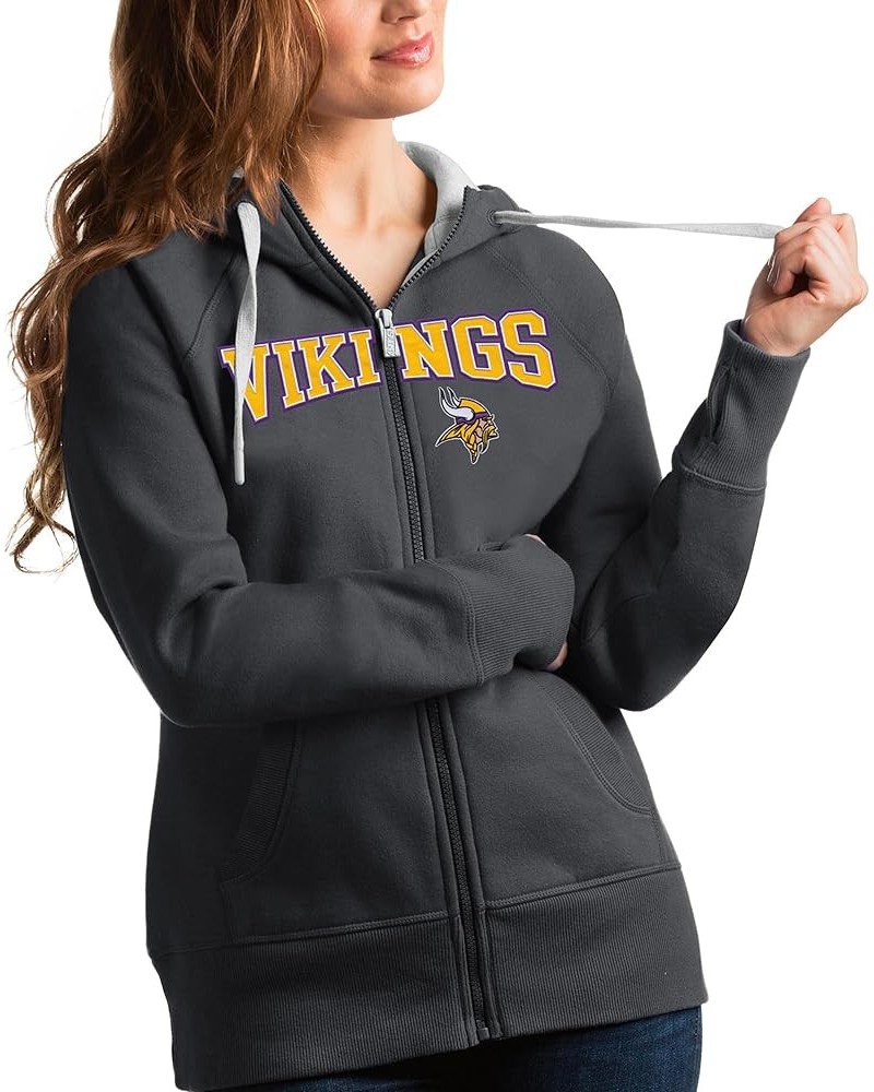 Women's Heathered NFL Wordmark Victory Full-Zip Hoodie Minnesota Vikings, Charcoal $43.70 Hoodies & Sweatshirts