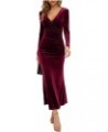 Winter Dresses for Women 2024 Formal,Women's Fashion Evening Party Sparkly Elegant Velvet Dresses B1-wine $16.58 Dresses