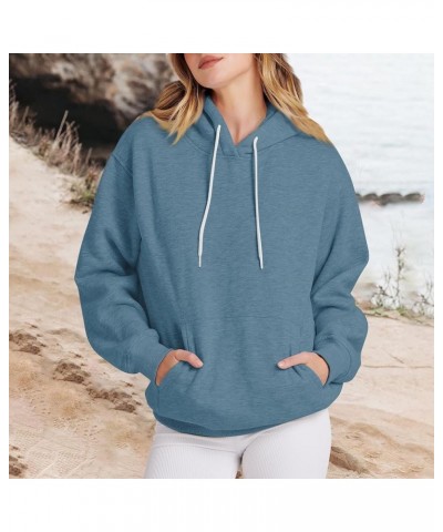 Womens Cute Hoodies Pullover Oversized Sweatshirts Trendy Graphic Hooded Sweatshirts Lightweight Casual Outfits Light Blue $1...