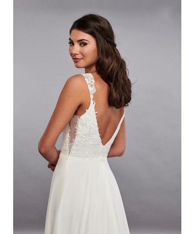 V-Neck Wedding Dresses Lace Applique Beach Wedding Dresses for Bride 2023 Boho Bridal Gowns for Women 13-white $59.18 Dresses