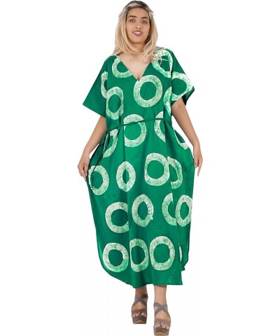 Women's Elegant Maxi Kaftan Dress Caftan Loungewear Dashiki House Dresses for Women Polka Dots, Green $13.05 Swimsuits