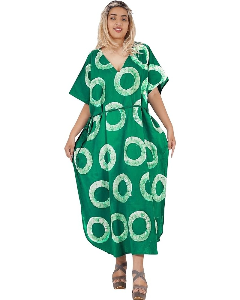 Women's Elegant Maxi Kaftan Dress Caftan Loungewear Dashiki House Dresses for Women Polka Dots, Green $13.05 Swimsuits