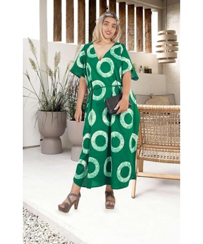 Women's Elegant Maxi Kaftan Dress Caftan Loungewear Dashiki House Dresses for Women Polka Dots, Green $13.05 Swimsuits