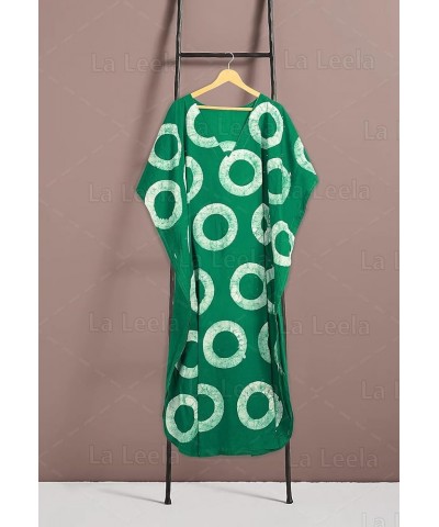 Women's Elegant Maxi Kaftan Dress Caftan Loungewear Dashiki House Dresses for Women Polka Dots, Green $13.05 Swimsuits