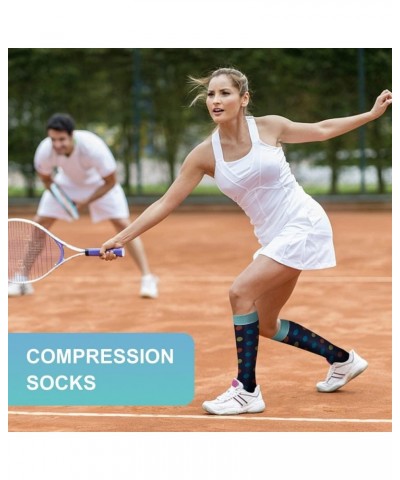 Compression Socks, (7 Pairs) for Men & Women 15-20 mmHg is Best for Athletics, Running, Flight Travel, Support Multicoloured ...