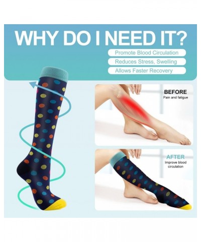 Compression Socks, (7 Pairs) for Men & Women 15-20 mmHg is Best for Athletics, Running, Flight Travel, Support Multicoloured ...