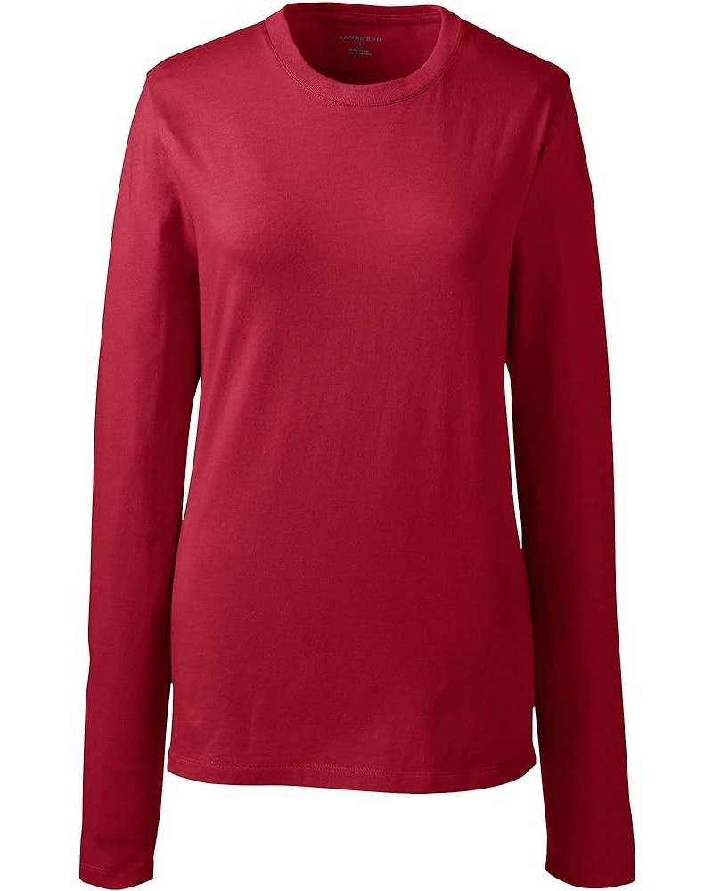 School Uniform Women's Long Sleeve Essential T-Shirt Red $10.39 T-Shirts