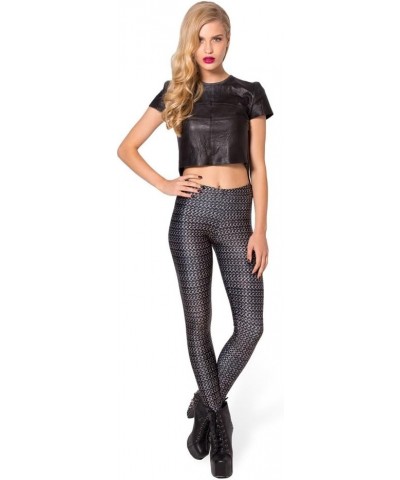 Girl Geometric Figures Ankle Elastic Tights Legging Black Swallow Gird $11.19 Leggings