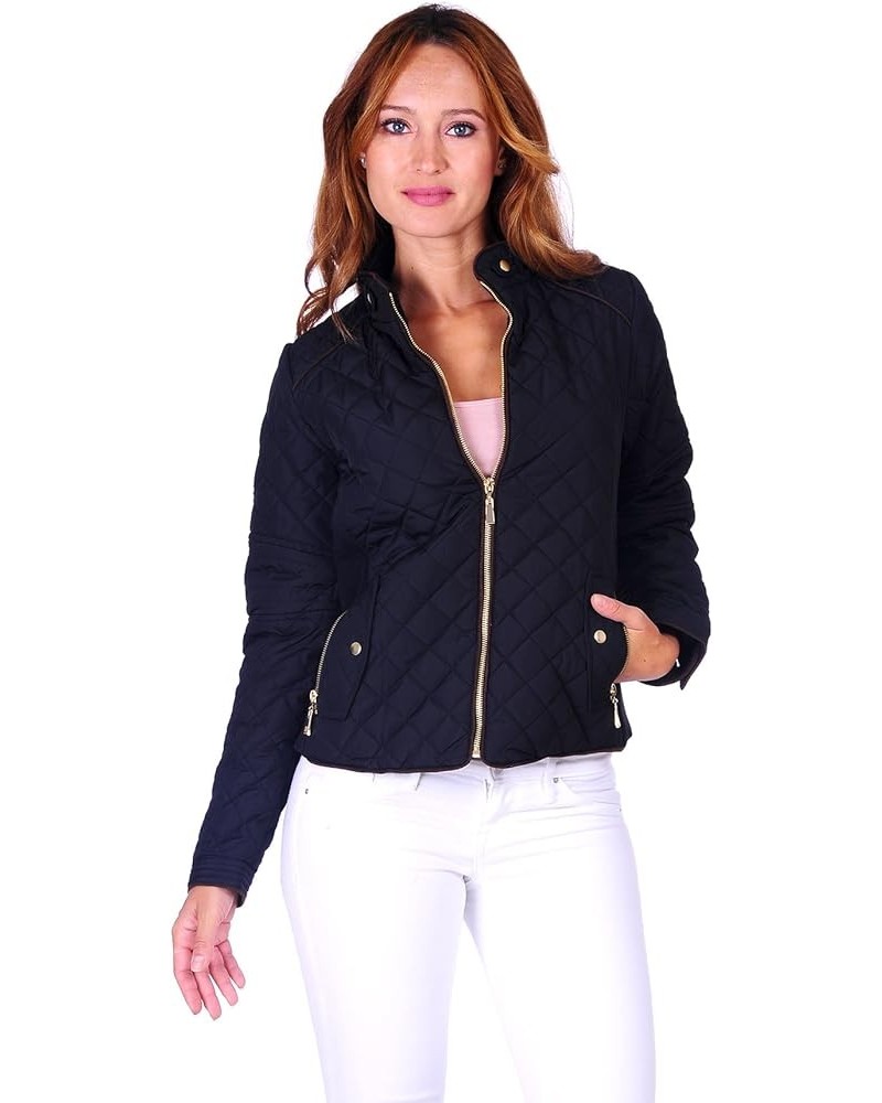 Women's Lightweight Quilted Jacket (Size S - 3X) Black $22.12 Jackets