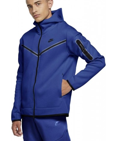 Men's Hoodie Royal Blue/Black $58.73 Hoodies & Sweatshirts