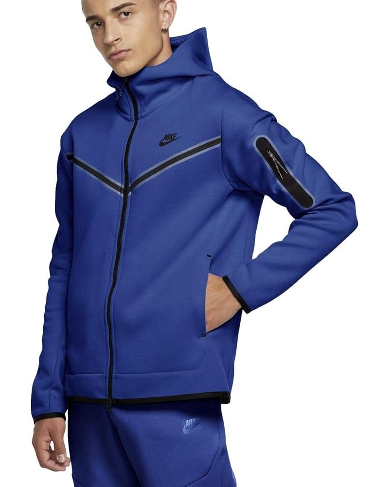 Men's Hoodie Royal Blue/Black $58.73 Hoodies & Sweatshirts