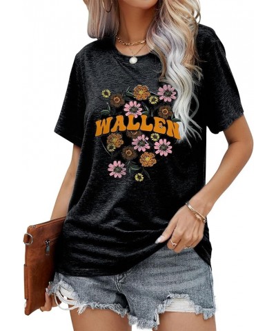 Women's Vintage Rock Band T Shirts Rock Roll Music Country Concert Retro Graphic Tee Round Neck Short Sleeve Tops Black $10.1...