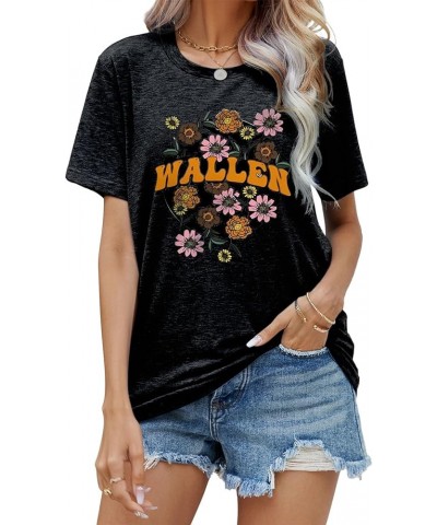 Women's Vintage Rock Band T Shirts Rock Roll Music Country Concert Retro Graphic Tee Round Neck Short Sleeve Tops Black $10.1...