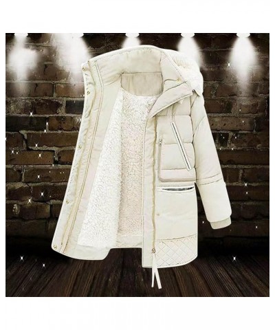 black of friday deals today 2023 winter coat Women Thicken Fleece Lined Parka Coat Oversized Long Sleeve Jacket Trendy Warm W...