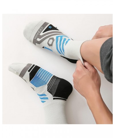 Athletic Ankle Socks Wicking Anti-Blister Lightweight Performance Running Socks for Men&Women with Cushion 3 Pairs Grey $8.39...