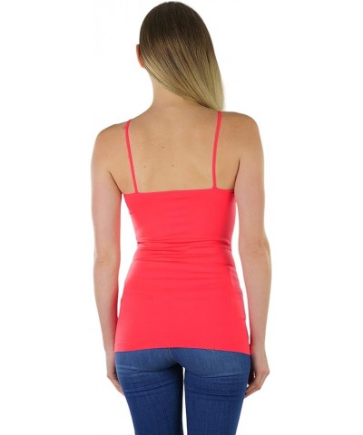 Women's Stretch Layering Scoop Neck Camisole Tanks & Camis Seamless - Coral $10.37 Tanks