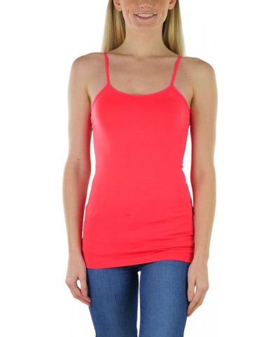 Women's Stretch Layering Scoop Neck Camisole Tanks & Camis Seamless - Coral $10.37 Tanks