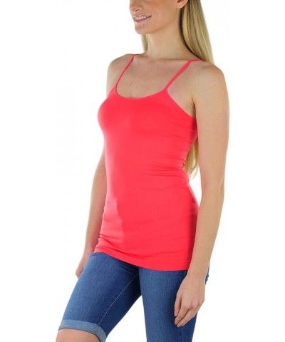 Women's Stretch Layering Scoop Neck Camisole Tanks & Camis Seamless - Coral $10.37 Tanks