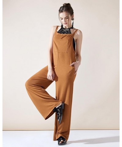 Women's Casual Sleeveless Comfortable Jumpsuit 1002 / Camel $13.34 Overalls