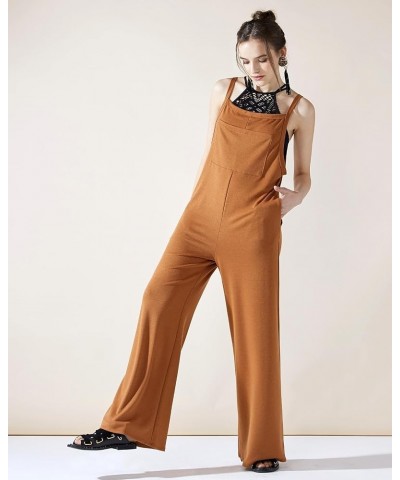 Women's Casual Sleeveless Comfortable Jumpsuit 1002 / Camel $13.34 Overalls