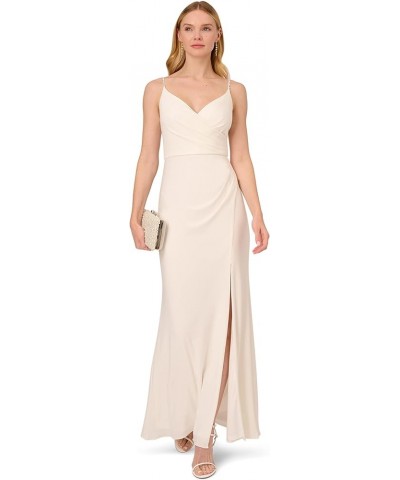 Women's Jersey Draped Gown Ivory $52.47 Dresses