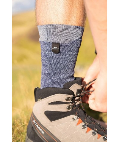 Weather Mid Length Socks Navy Blue/Grey Marl $16.32 Socks